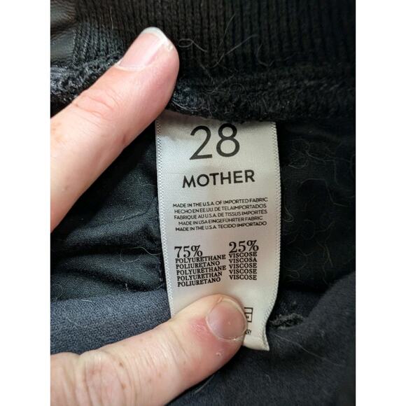 Mother Denim The Champ In It To Win It Faux Leather Jogger Pants Black Sz 28 - Picture 15 of 16